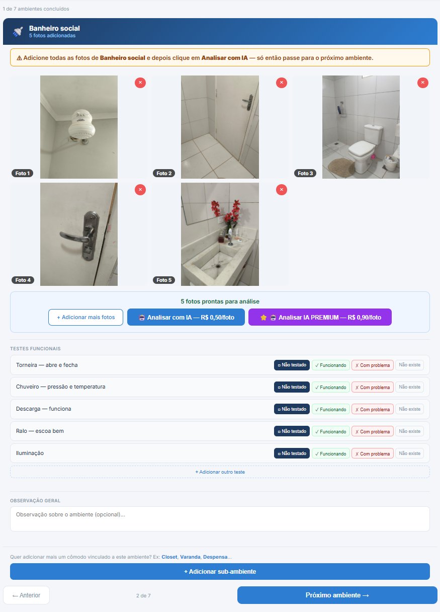 Tela de testes funcionais do ambiente